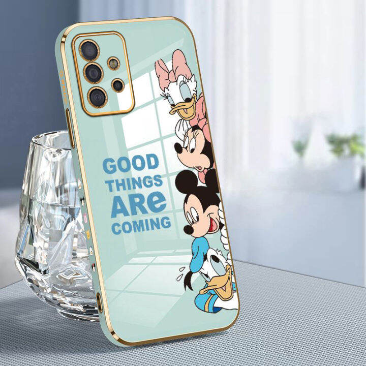 jiefie-การ์ตูน-mickey-mouse-สำหรับ-samsung-galaxy-a12-a13-a14-a22-a32-a52-a72-a23-a33-a53-a73-a24-a34-a54-น่ารัก-mini-daisy-chrome-soft-tpu-โทรศัพท์กรณี