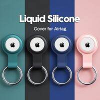 ฝาครอบสำหรับ Apple Airtags Case ซิลิโคนเหลวเคสป้องกัน Shell tracker อุปกรณ์เสริม Anti-scratch Sleeve Keychain Air tag case