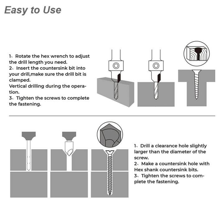 countersink-drill-bit-set-high-speed-steel-for-wood-chamfer-boring-woodworking-tool-carpentry-reamer-counterbore-pilot-hole-cut