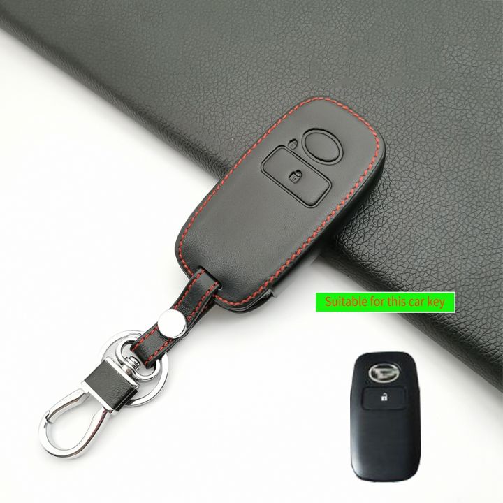 leather-key-case-key-cover-for-toyota-daihatsu-both-rocky-root-smart-keyless-entry-remote-control-protector-car-accessories