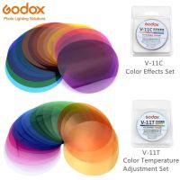 Godox V-11C V11C หรือ V-11T V11T เลนส์สีสำหรับ AK-R16หรือ AK-R1ที่เข้ากันได้กับไฟฉาย V1 Godox