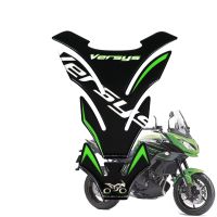 สำหรับ Kawasaki Versys 650 1000สติกเกอร์คาร์บอนไฟเบอร์รถจักรยานยนต์การใช้ถัง Pad สติกเกอร์ป้องกัน Decal Fairing Kit เข่า3D โลโก้