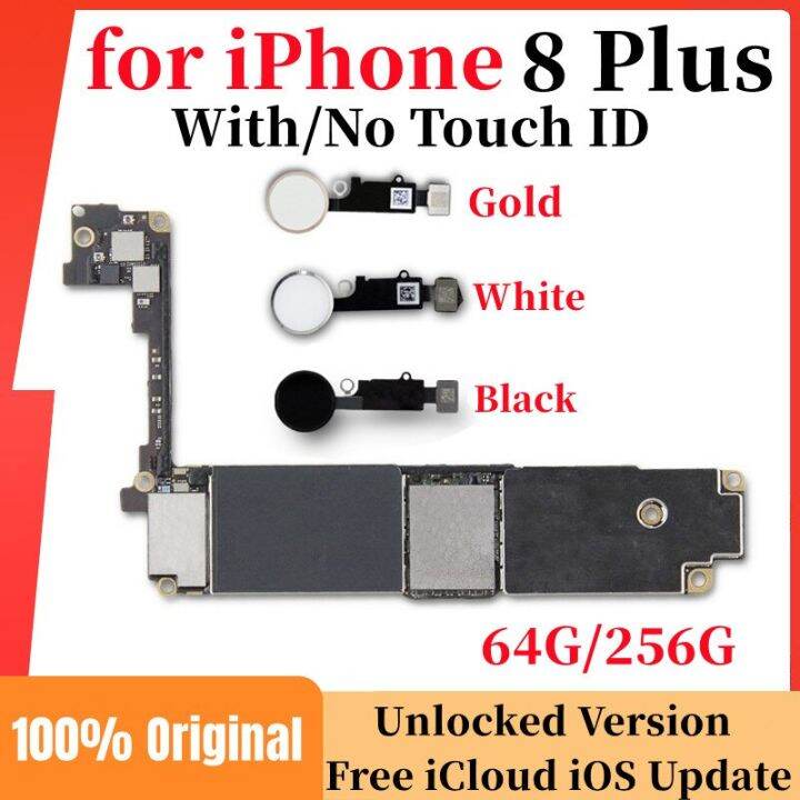 Unlocked Original Motherboard For Iphone 8 Plus With Touch Id Fingerprint 256gb Support Ios 7630