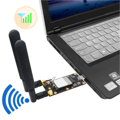 M2 to USB 3.0 Adapter 2 Antennas Support SIM MicroSIM NANO SIM Card for 3G 4G 5G Module with Dual Nano SIM Card Slots