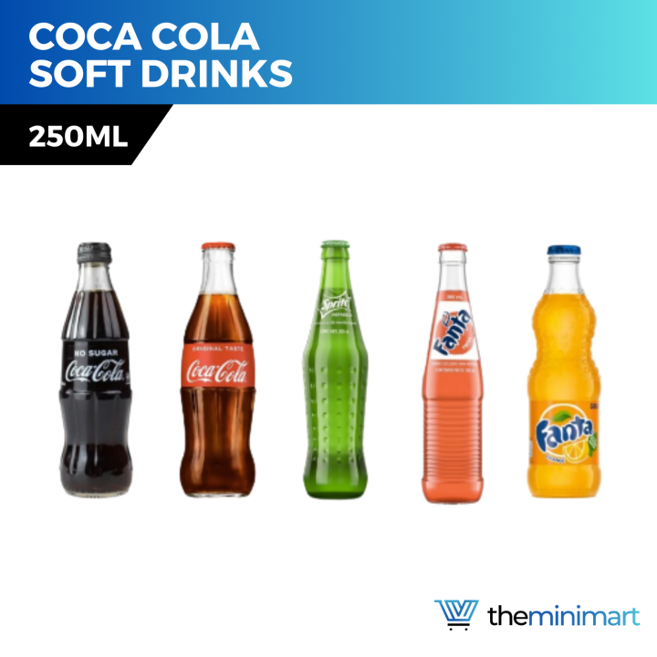 Soft Drinks 250ml x 1 Bottle (Glass Bottles) - Coca-Cola / Sprite ...