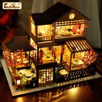 Cutebee DIY Dollhouse Kit 1/48 Japanese Building Miniature Doll Houses With Furniture LED Lights for Childrens Birthday Gift