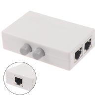 [HOT HAIXWLXKWW 589] Mini 2พอร์ต RJ45 RJ-45สวิตช์เครือข่าย Ethernet Network Box Switcher Dual 2 Way Port Manual Sharing Switch Adapter HUB