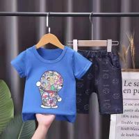 Boys short sleeve suitเสื้อแขนสั้นกางเกงขาสั้นเด็กผู้ชายชุดสองชิ้น1-3years