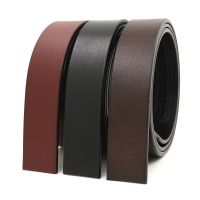 LannyQveen Brand Belt Cowhide Belt Strap No Buckle Genuine Leather Belts Automatic Buckle Belt For Men High Quality Belts