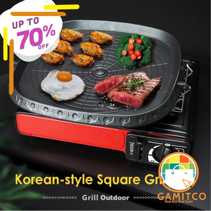 GAMITCO High Quality Korean samgyupsal grill pan non stick (Korean barbecue Plate ] Lazada PH
