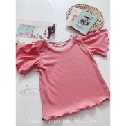 Áo thun bé gái Annie, áo thun tăm màu hồng cho bé từ 9-33kg
