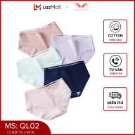 SET 5 quần lót nữ cotton viền ren thoáng khí co giãn tốt cao cấp nhiều màu thumbnail