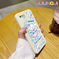 Jlingji เคสสำหรับ Realme C2 C2s,ลายไอศกรีมมีความสุขเคสมือถือนุ่มบางขอบสี่เหลี่ยมด้านข้างเคสซิลิโคนเคสป้องกันการกระแทก