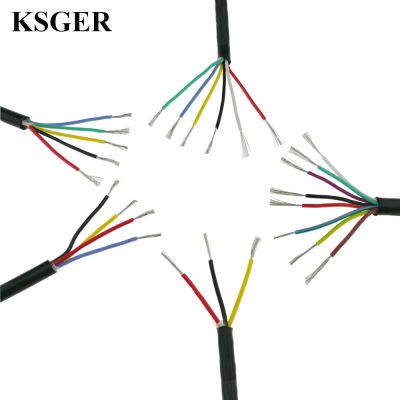 KSGER Silicone Wire Cable Tinned Copper T12 Soldering Iron Station 3 4 5 6 8 Core Line 0.5 Square High Temperature Soft Jacket