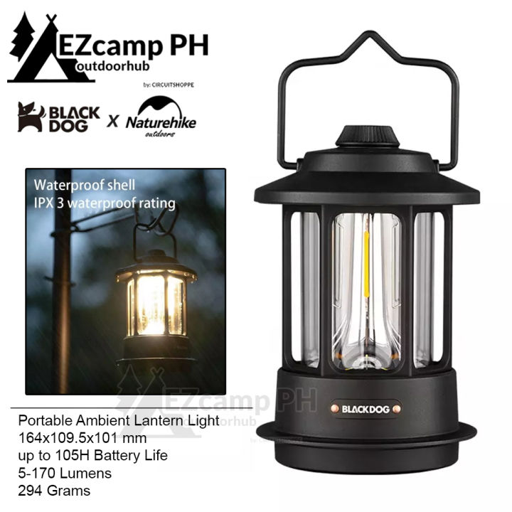 BLACKDOG by Naturehike Black Camping Lantern Atmosphere Lamp Light USB ...