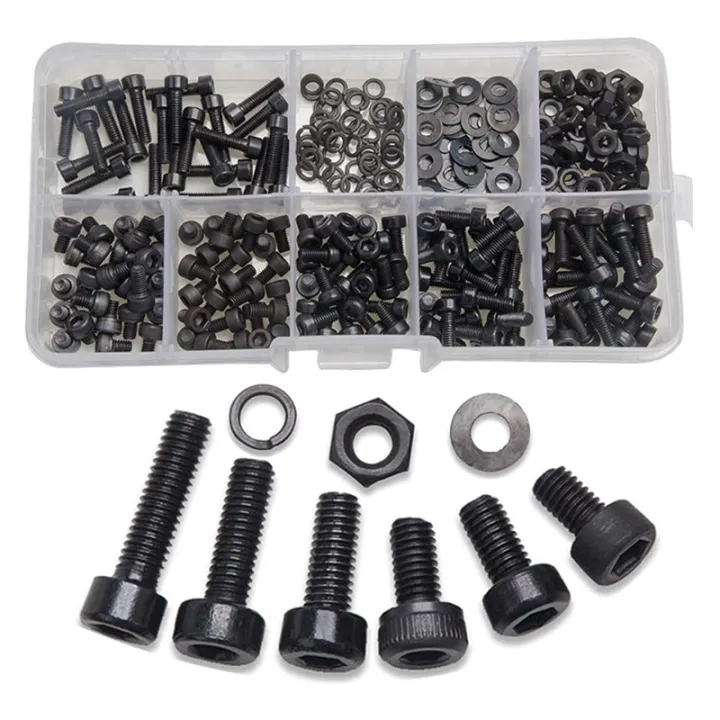 300 Pcs Nuts Bolts Set Hex Bolts Nut and Washer Assortment Screws Bolts