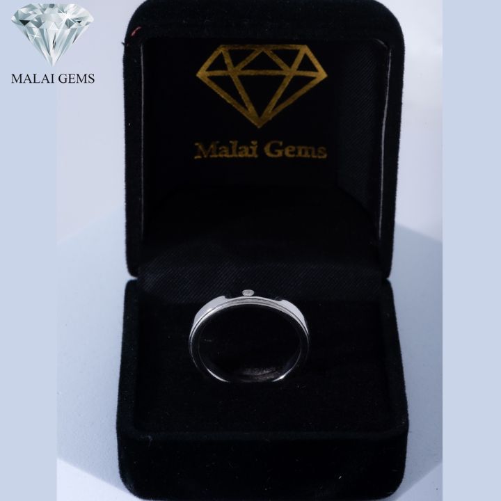 malai-gems-แหวนเพชร-คลาสสิค-แหวนเกลี้ยง-ประดับเพชร-เงินแท้-925-เคลือบทองคำขาว-ประดับเพชรสวิส-cz-รุ่น-291-rk0041-แถมกล่อง