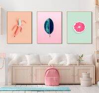 Nordic ผลไม้สดพืชภาพ Wall Art-ดอกไม้สับปะรดและ Cactus Home โปสเตอร์ HD พิมพ์ Modular ภาพวาดผ้าใบสำหรับห้องนั่งเล่น