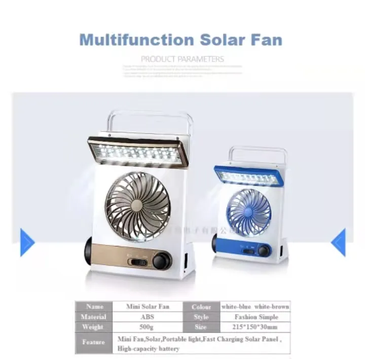 CBW 3 in 1 Solar Emergency Light Fan (JR 5591) Lazada PH