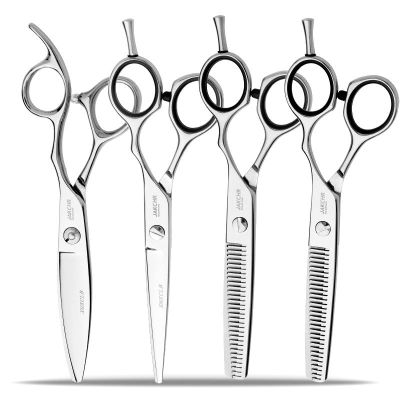 【Durable and practical】 German Xuan Juxing Jungle Leopard Genuine Professional Hairdressing Scissors Hairdressing Hairdressing Scissors Hairy Fat Cut Flat Cut No Trace Tooth Scissors Set