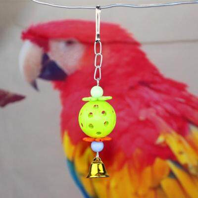 สีสัน Parrot Toy Egg Bell Ball Dog Toy Cat Toys Hanging Parrot Toy Dog Ball Bell Toys Play Teeth Training Product