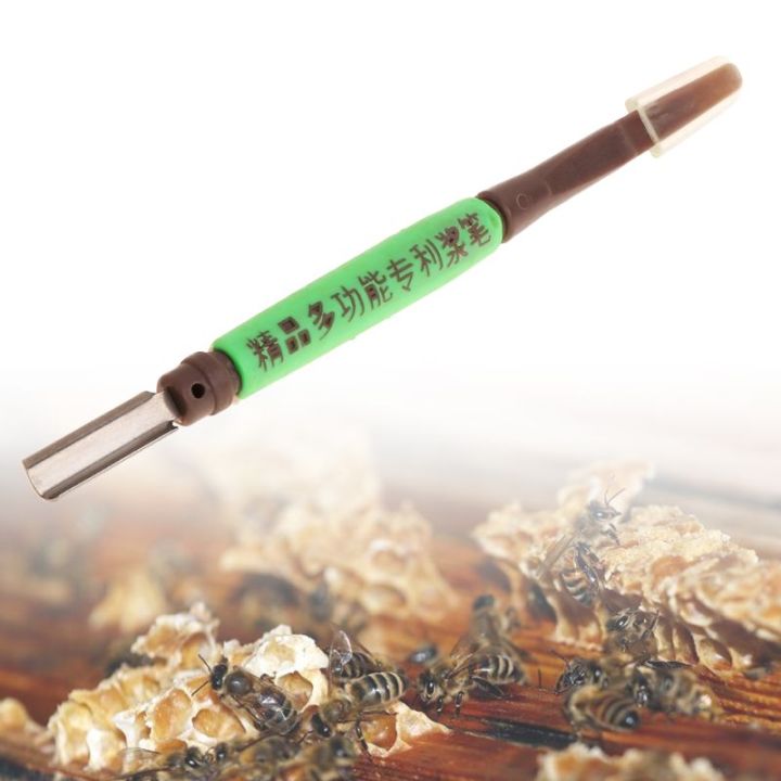 ปากกาขูดไม้พายสำหรับนมผึ้งเลี้ยงผึ้งเครื่องมือปลูกถ่ายการเลี้ยงดูนางพญาเกสรผึ้ง