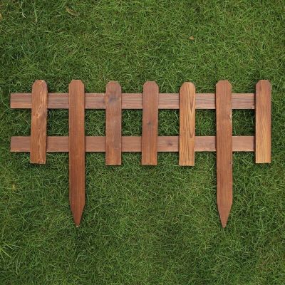[COD] Fence anti-corrosion carbonized fence outdoor solid garden vegetable flower bed decoration