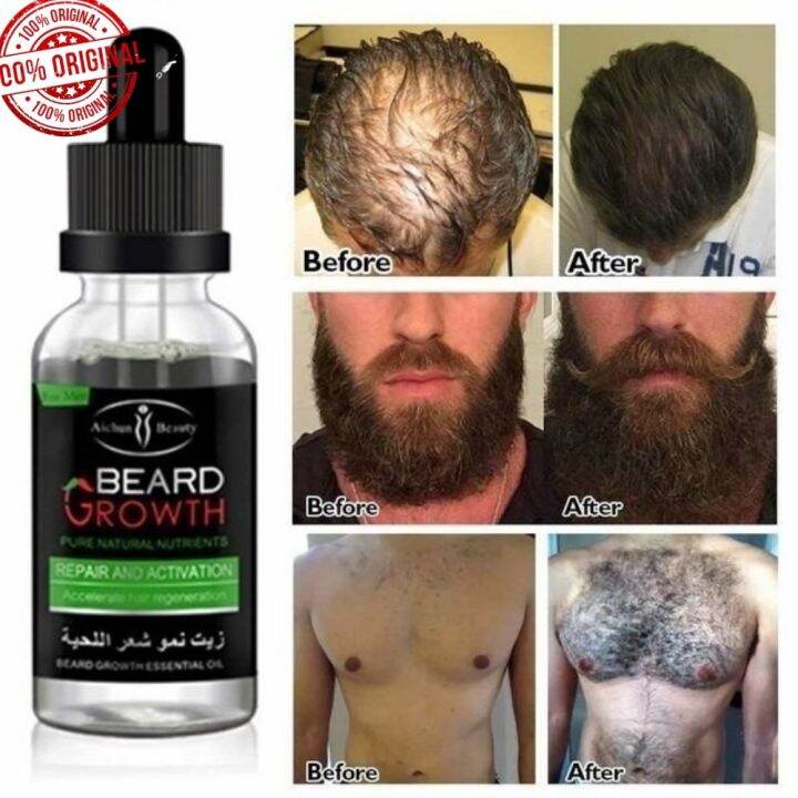 ORIGINAL Beard Growth Premium Organic Pampatubo ng Balbas Mustache