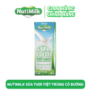 Lốc 4 Hộp NutiMilk Sữa Tươi TƯƠI SẠCH Tiệt Trùng 180ml ĐỦ VỊ