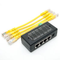 4พอร์ต Gigabit Passive PoE Injector Midspan Ethernet Adapter ไม่มีอะแดปเตอร์ไฟ