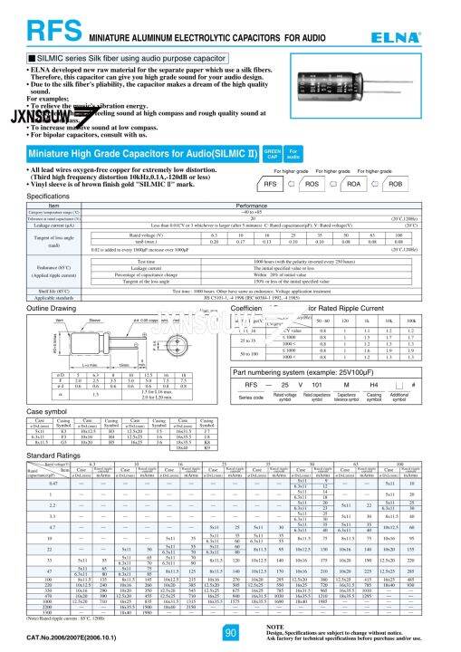 10pcs-original-elna-rfs-silmic-ii-63v10uf-8x11-5mm-silk-fiber-audio-electrolytic-capacitor-silmicii-10uf-63v-85-degrees-10uf-63v