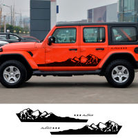 Doordash 2Pcs รถ Decor Decals รถกระบะประตูด้านข้างสติกเกอร์สำหรับ Jeep Wrangler Mountain กราฟิกฟิล์มไวนิล Auto Exterior888