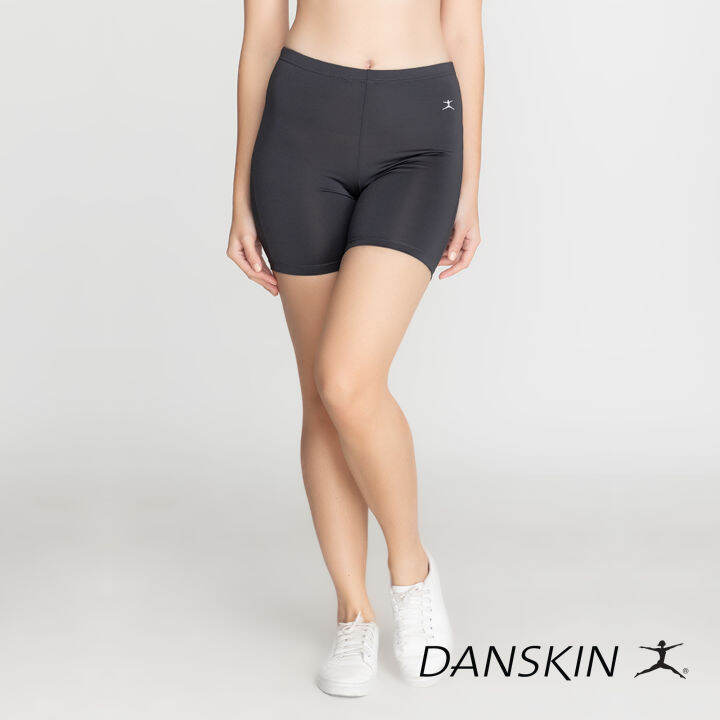 Danskin Essentials Gray Maxi Biker Cycling Shorts for Workout Gym 