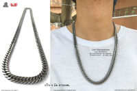 สร้อยคอรมดำ 8มิล 60เซน necklace hiphop สแตนเลสแท้ Stainless แฟชั่นชาย แฟชั่นผู้หญิง 316l allacc