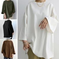 COD dhdfxcz ZANZEA Womens Spring Oversized Solid Color Long Sleeve Baggy Pullover Blouse