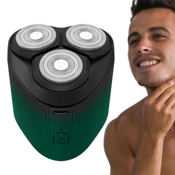 travel-electric-razor-rechargeable-mini-razor-for-men-pocket-size-gradient-green-powerful-pocket-size-mini-electric-shavers-for-men-washable-mens-electric-razor-travel-size-toiletries-for-masterly