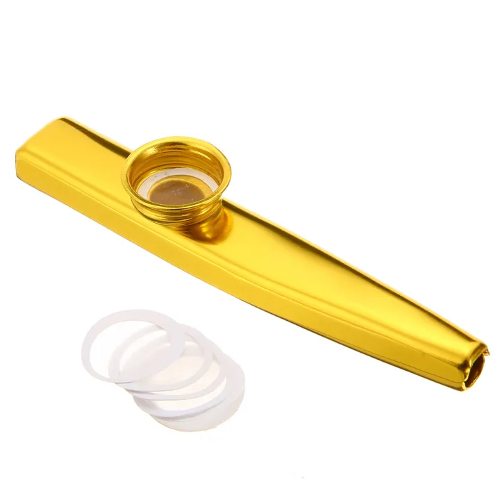 BOKALI 1PCS Firm Metal Kazoo + Kazoo Diaphragm Mouth Flute Harmonica