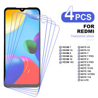 4ชิ้นสำหรับ Xiaomi R Edmi 9A 9C 9I 10 10c กระจกป้องกันสำหรับ R Edmi หมายเหตุ4X 9วินาที10 10 P RO 10วินาที11 11วินาที11 Pro กระจกหน้าจอ