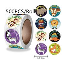 1Inch 500 PiecesRoll Teacher Reward Stickers Motivational Positive Stickers Encouragement Stickers for Student Kids Classroom