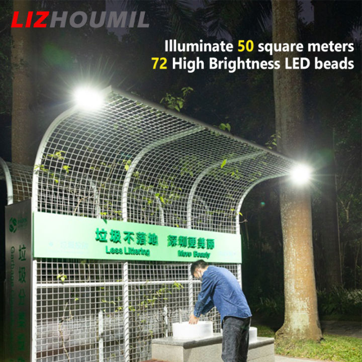 lizhoumil-72led-คลิปพลังงานแสงอาทิตย์สว่างมาก-ip67กันน้ำโคมไฟติดผนังเซ็นเซอร์ร่างกายของมนุษย์สำหรับระเบียงสวนกลางแจ้ง