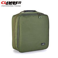 CLIMBER กระเป๋าตกปลาแบบพกพาผ้าอ็อกซ์ฟอร์ด600d,กระเป๋าใส่อุปกรณ์ตกปลากันน้ำสาดสำหรับตกปลา