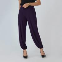 Guy Laroche Color Cozy Pants เกงเกงกีลาโรช ทรง Harem กางเกงขาตรง เก็บปลายขา ใส่แล้วสมส่วน สีม่วง (GYT4WI)