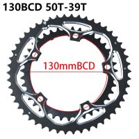 โซ่คู่130 BCD 39/50T โซ่รถจักรยานถนนอะลูมินัมอัลลอย10/11ความเร็วจักรยานพับได้จานจานหน้า2*10/11ชุดจาน