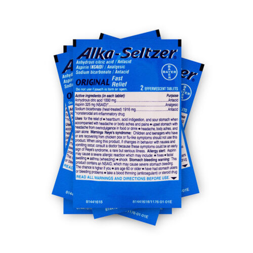 🏅Alka Seltzer Aspirin USA version (Made in Mexico) Original Flavor