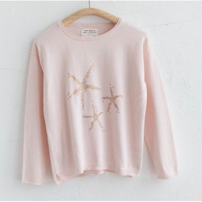 ZARAˉ Betome A34-Za European Pure Cotton Girls Round Neck Pullover Sweater