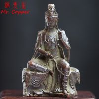 [hot]™  Antique Guanyin Bodhisattva Statue Desktop Ornament Buddha Figurines Shui Crafts Accessories