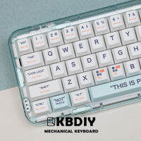 KBDiy 136คีย์ชุด PBT พลาสติกสีขาวปุ่มกดสำหรับวิศวกรรมคีย์บอร์ดเกม MX สวิทช์เชอร์รี่รายละเอียดที่กำหนดเองสำหรับ Tester68 Rk61