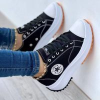 CODluba03411 LANCESHOES Kasut raya perempuan Raya 2023 Womens Canvas Shoes Korean Style Breathable High Top Casual Height Increasing Sneakers