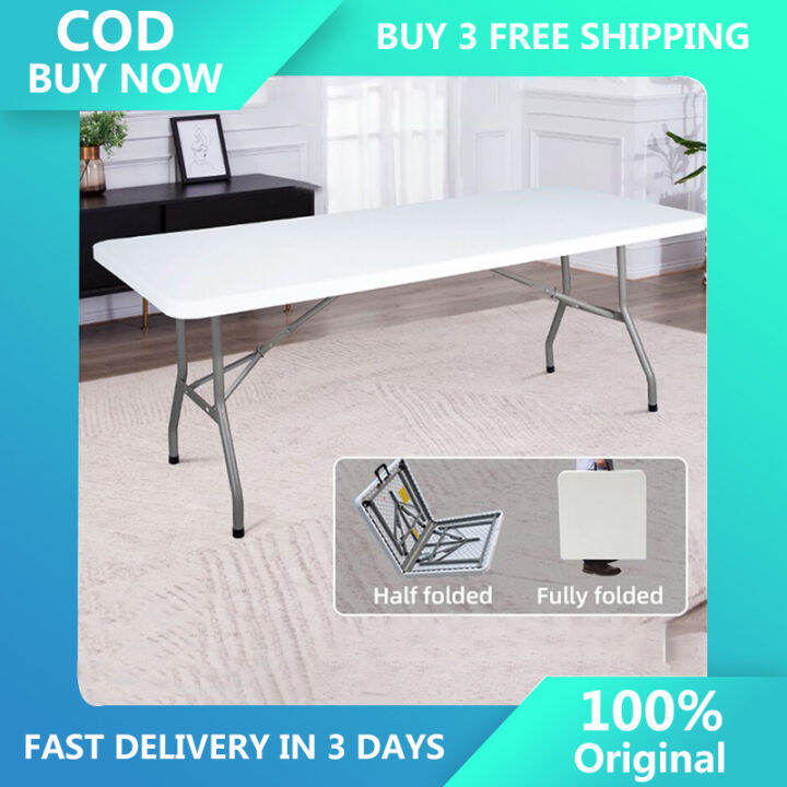 Folding Table 6ft (180cm) Heavy Duty Foldable Tabl Folding Half Table Portable Outdoor Folding