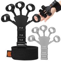 ✷✶◎ Finger Gripper Strength Trainer Finger Expander Exerciser มือจับโยคะ Band Resistance Band Finger Flexion Extension Trainer